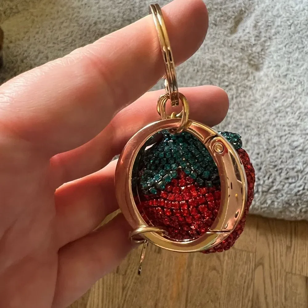 Strawberry Sparkle Keyring/Bag Clip